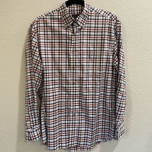 Plaid Joseph A Bank Traveller’s Collection Collared Shirt